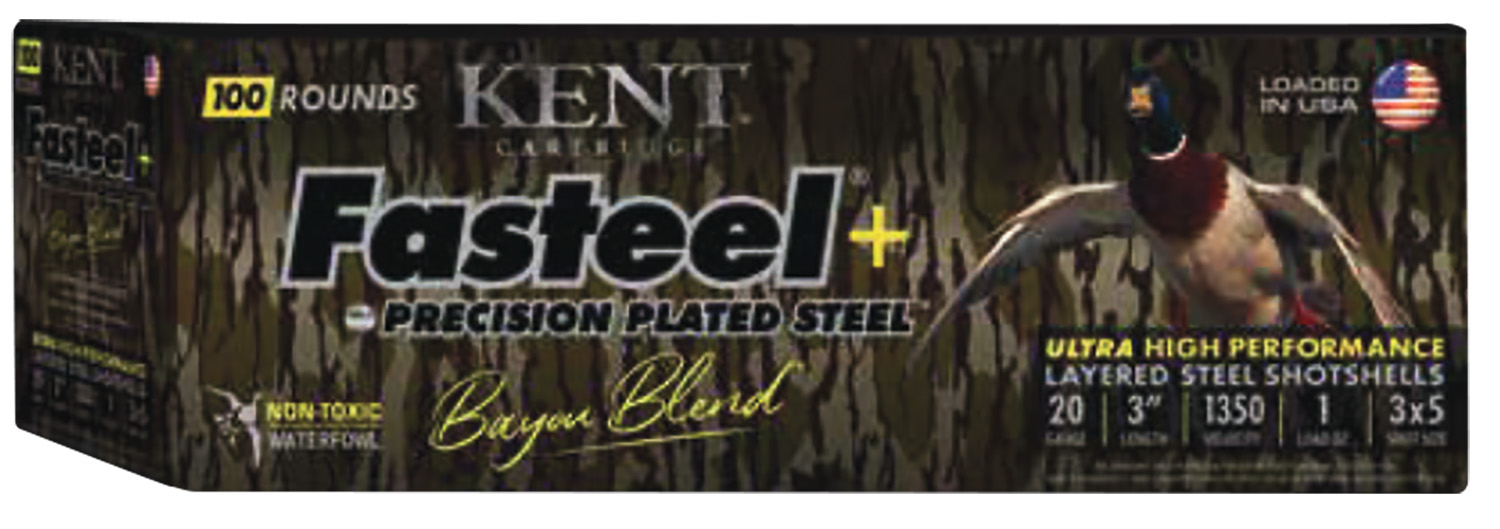 Kent Cartridge CC203FSP283X5 Fasteel + Precision Steel Sports South Exclusive 20 Gauge 3″ 1 oz 3×5 Shot 100 Per Box/2 Cs