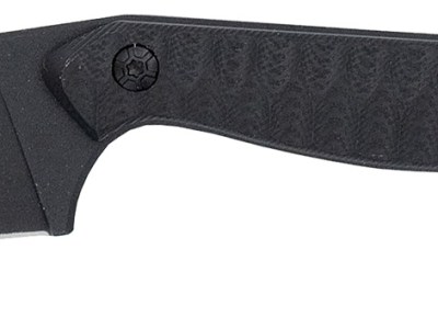 CobraTec Knives CTWLTBLK Wolfteeth  EDC 2.75″ Folding Drop Point Plain Black 14C28N Steel Blade, 4.25″ Black Textured G10 Scales Handle