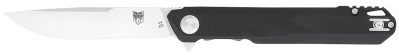 CobraTec Knives CTMONBLK Monarch  3.50″ Folding Plain Satin D2 Steel Blade, 4.75″ Black G10 Handle