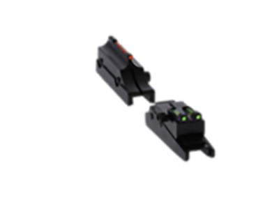 Truglo TG944A Pro Magnum Gobble-Dot Browning Maxus, Silver Red/Green Fiber Optic Black 1/4″ Rib