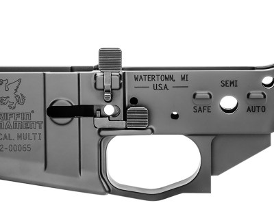 Griffin Armament MK2AL MK2 Stripped Lower Receiver 7075-T6 Aluminum Black Anodized for AR-15