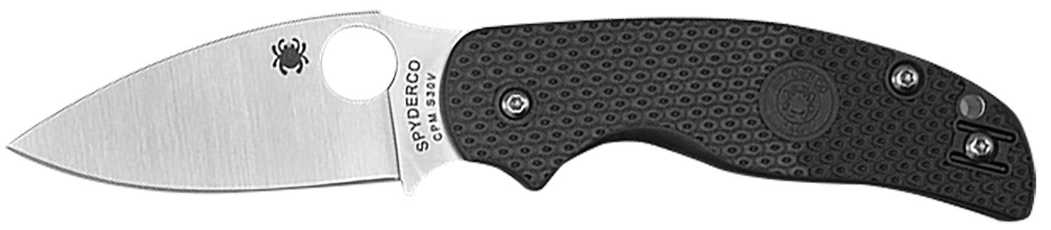 Spyderco C123PBK Sage 5 Lightweight Alzheimer’s 3″ Folding Plain Satin CPM S30V SS Blade, Black Textured FRN Handle