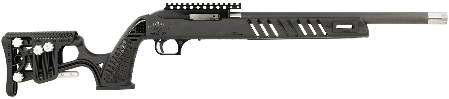 Magnum Research SSL22G Magnum Lite SwitchBolt 22 LR 10+1 16.50″ Black Tensioned w/Threaded Muzzle Barrel, Black Receiver w/Picatinny Rail, Black Luth-AR MCA-22 Stock