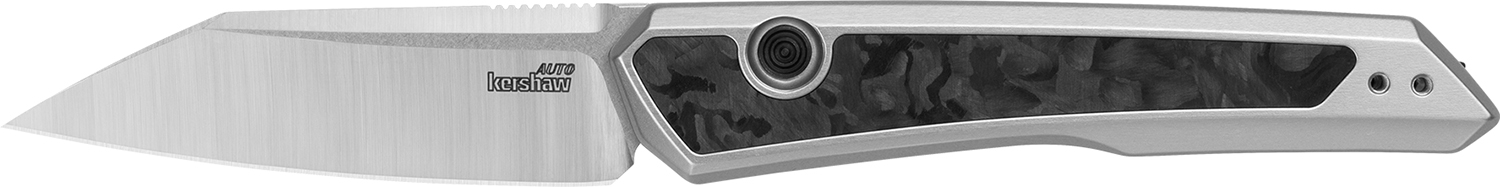 Kershaw 7050 Launch 20 EDC 3″ Automatic Reverse Tanto Plain Satin CPM MagnaCut Steel Blade, Black/Gray Aluminum/Carbon Fiber Handle