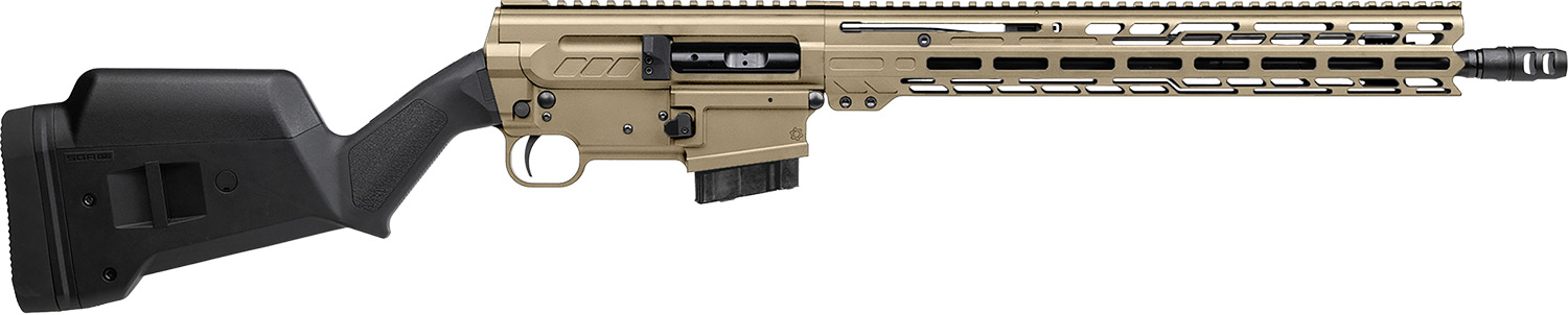 CMMG 28AC60CCT Dissent BR4 *CA Compliant 22 ARC 10+1 16.10″ Coyote Tan Cerakote Aluminum Receiver, Magpul SGA Stock, Zeroed Drop-In Single Stage Trigger