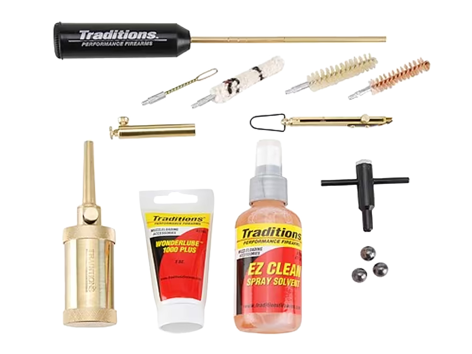 Traditions A5120 Sportsman Kit 44 Cal Revolver Nylon Bristles 1 Kit