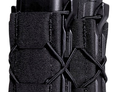 High Speed Gear 24DD00BK TACO Gen 2 Double Decker Black Nylon Laminate MOLLE Mount Pistol/Rifle