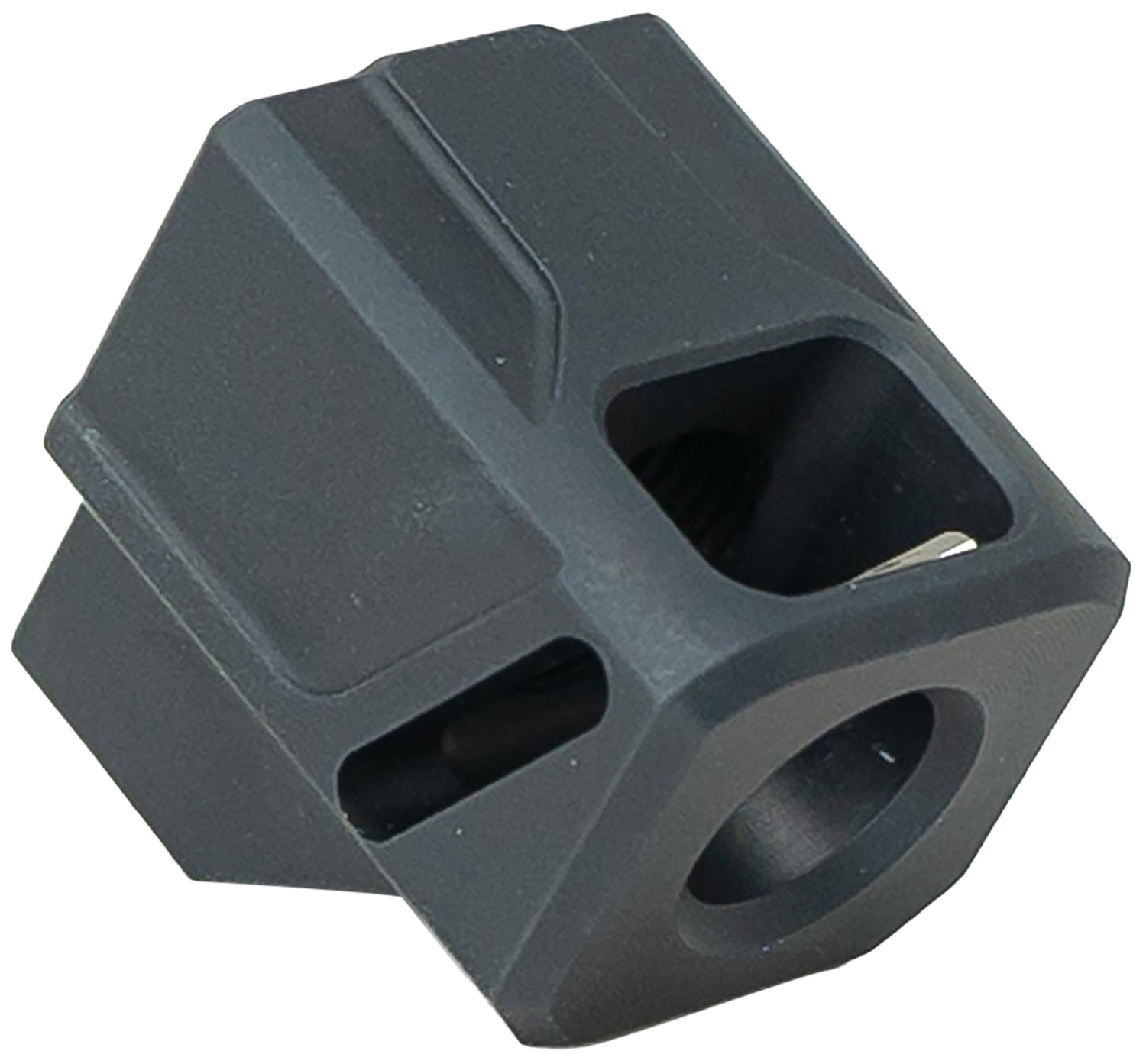 Faxon Firearms FFPACOMPDSG01 EXOS-513 Compensator Black Nitride 6061 Aluminum 1/2″x28 Threads 1.10″ OAL Compatible w/ Glock Gen 3 19/17/34
