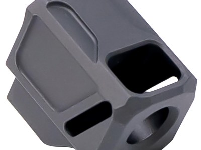 Faxon Firearms FFPACOMPSSG02 EXOS-533 Compensator Black Nitride 6061 Aluminum 1/2″x28 Threads 1.218″ OAL Compatible w/ Glock 43X/48