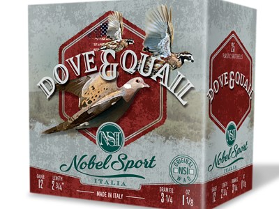 Nobel/eurosports Llc ANSF128 Dove & Quail  12Gauge 2.75″ 1 1/8oz 8Shot 25 Per Box/10 Case