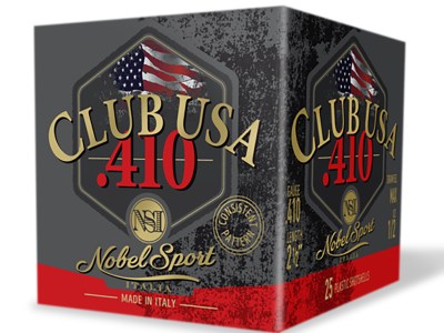 Nobel/eurosports Llc ANS4128  Club USA 410Gauge 2.50″ 1/2oz 8Shot 25 Per Box/10 Case