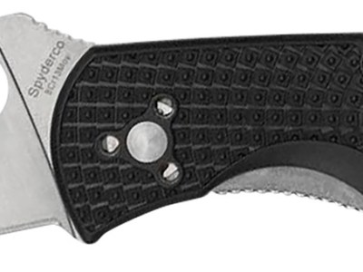 Spyderco C136PBK Persistence Lightweight 2.75″ Folding Plain Satin 8Cr13MoV SS Blade, Black Bi-Directional Texturing FRN Handle