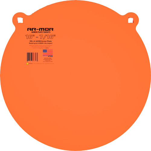 AR-MOR 16″ MIL41600 STEEL GONG – 7/16″ THICK STEEL ORANGE ROUND