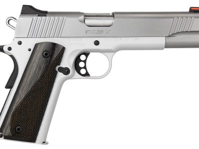 Kimber Mfg, Inc 3700593 LW Arctic 45 ACP 8+1 5″ Stainless Match Grade Barrel, Silver Serrated Stainless Steel Slide, Silver Aluminum Frame w/Beavertail, Black/Gray Laminate Grip