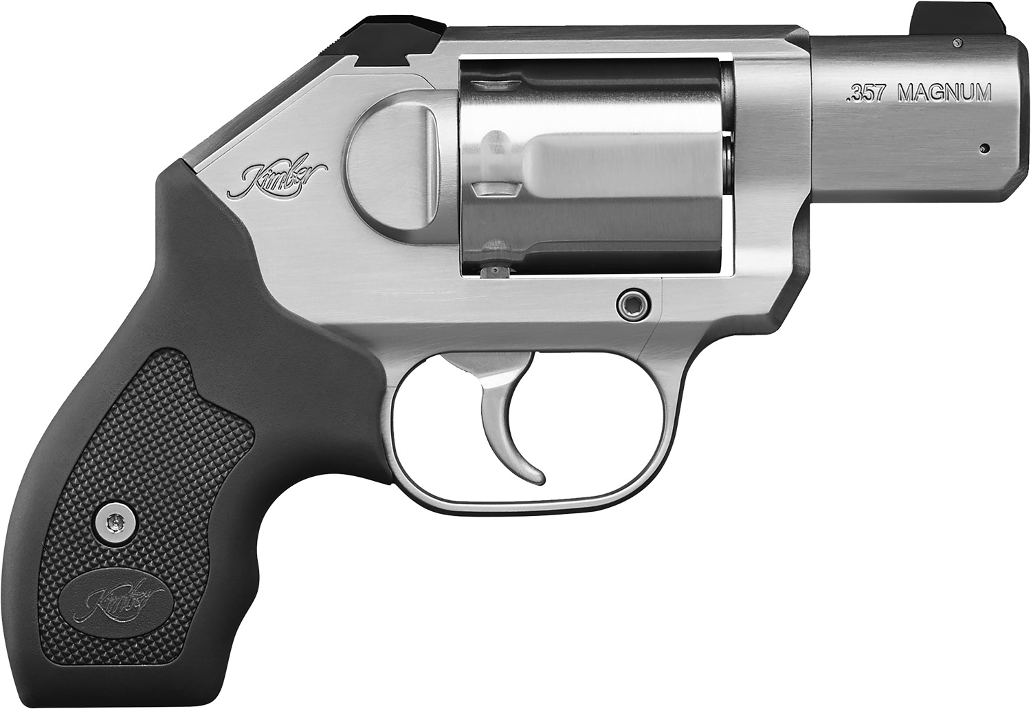 Kimber Mfg, Inc 3400004CA K6S *CA Compliant DAO 357 Mag 6 Shot 2″ Brushed Stainless Steel Barrel & Cylinder, Brushed Stainless Steel Frame, Black Hogue Rubber Grip, Concealed Hammer