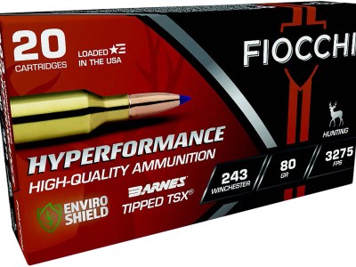 Fiocchi 243TTSX Hyperformance  243Win 80gr Barnes Tipped TSX 20 Per Box/10 Case