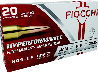Fiocchi 6CMRD Hyperformance Match 6mmCreedmoor 105gr Nosler Reduced Drag Factor 20 Per Box/10 Case