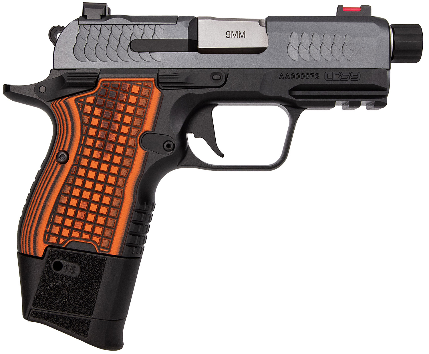 Kimber Mfg.,inc 3600004 CDS9  9mm 15rd 3.64″ Black KimPro II Optic Ready Stainless Steel Slide Gray KimPro II G10 Grip