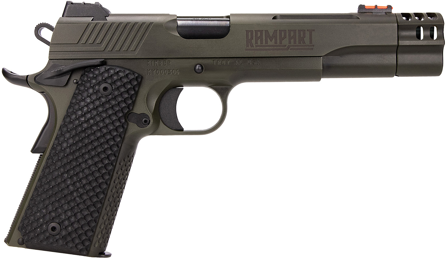 Kimber Mfg.,inc 3000466 Rampart  45 ACP 8+1 5″ Cerakote Stainless Steel Slide G10 Grip