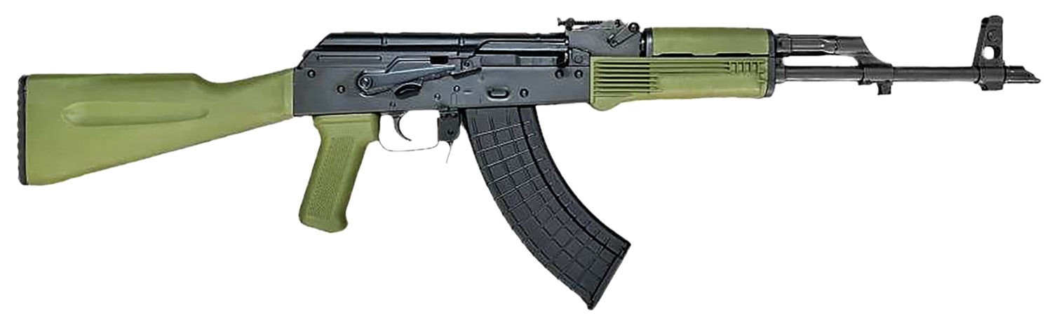 Riley Defense Inc RAK102G RAK  7.62x39mm 30+1 16.25″ Black Nitride Threaded Barrel, Black Oxide Mil-Spec Receiver, Fixed Army Green Polymer, Stock OD Green Polymer Grip