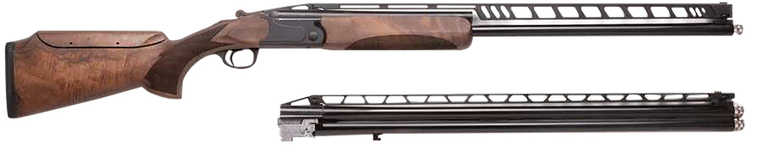 Charles Daly 930410 202 Unsingle Combo 12 Gauge Break Open 2.75″ 2rd 32″ Black Over/Under Vent Rib Barrel, Black Steel Receiver, Adj Cheek Riser Walnut Wood Stock