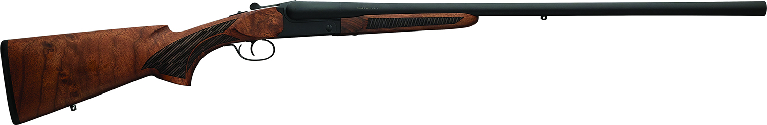 Charles Daly 930387 500 Coach 20 Gauge Break Open 3″ 2rd 26″ Black Side By Side Barrel, Steel Receiver, Fixed w/Pistol Grip Checkered Walnut Stock