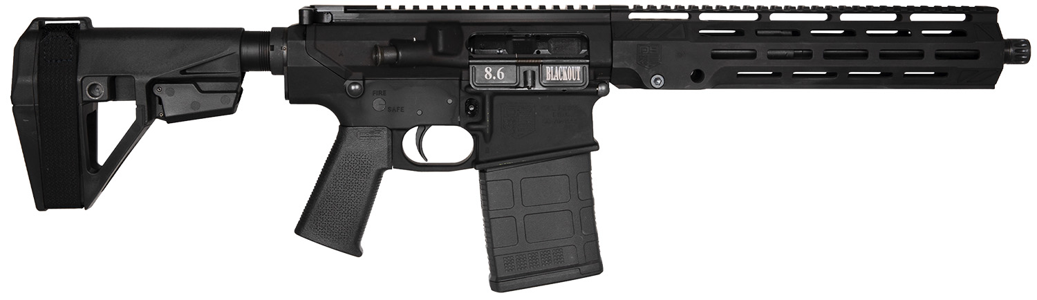 Diamondback DB1200W001 DB10  8.6 Blackout 20+1 12″ Black Nitride 11″ M-LOK Handguard SBA5 Brace Magpul MOE K2 Grip
