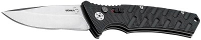 Boker 01BO457 Plus Strike Auto Pocket 3.35″ Drop Point Plain Black D2 Steel Blade Aluminum Handle