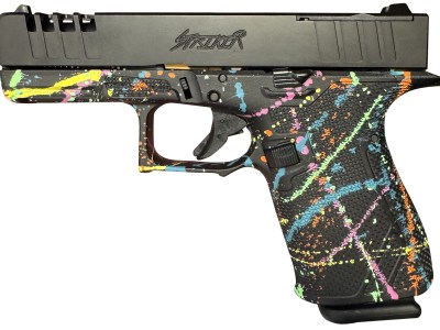 Great Lakes Firearms GL19SBLK Striker  9mm 15+1 4″ Front/Rear Serrations Cerakote Splatter Black