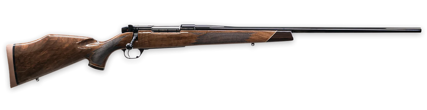 Weatherby MDX01N270WR6O Mark V Deluxe Full Size 270 Wthby Mag 3+1 26″ High Gloss Fluted Barrel, High Gloss Blued Steel Drilled & Tapped Receiver, Gloss Walnut Monte Carlo Stock, Right Hand