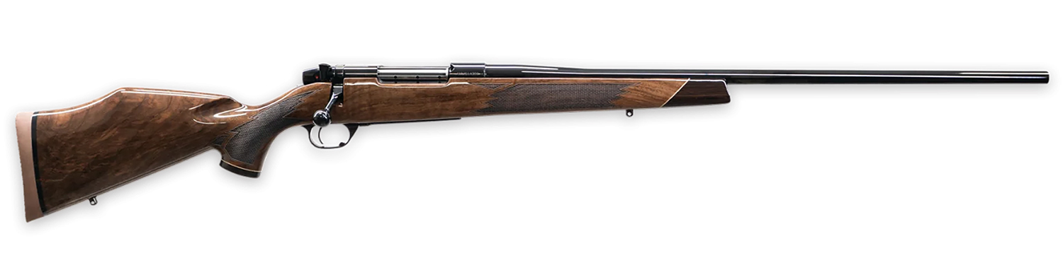 Weatherby MDX01N65CMR2O Mark V Deluxe Full Size 6.5 Creedmoor 4+1 22″ High Gloss Fluted Barrel, High Gloss Blued Steel Drilled & Tapped Receiver, Gloss Walnut Monte Carlo Stock, Right Hand