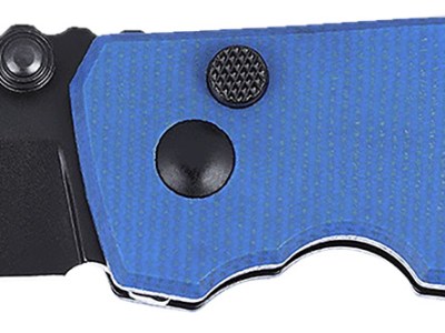 CRKT 2474BD SQUID  EDC 2.27″ Folding Plain Stonewashed D2 Steel Blade, Blue Micarta Handle