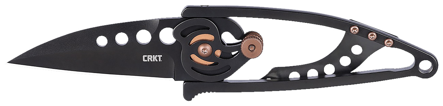 CRKT 5102NK Snap Lock  2.55″ Folding Drop Point Plain Black TiNi 420J2 SS Blade, Black TiNi Stainless Steel Handle