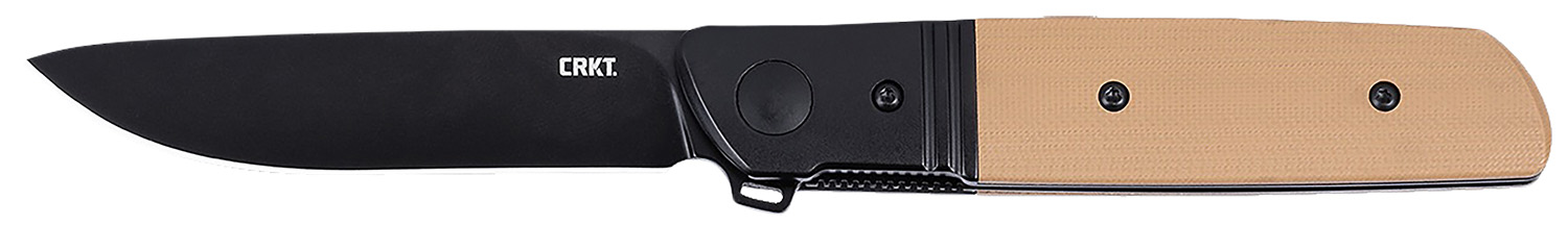 CRKT 5720B Bamboozled  3.34″ Folding Plain Black Oxide D2 Steel Blade, Bronze/Black G10/SS Handle