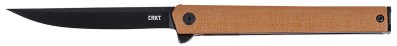 CRKT 7097DK CEO  3.35″ Folding Plain Brown