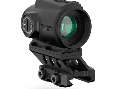 Swampfox Optics RMPS120GB Raider Micro Prism Black 1x 20mm Tube Bullet Rise Compensation Reticle Green Laser