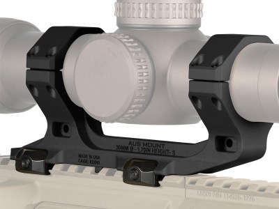 Reptilia LLC 100238 AUS Optic Mount Black 7075-T6 Aluminum 30mm Tube Mil-Spec 1913 Picatinny Rail Mount