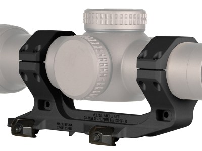 Reptilia LLC 100240 AUS Optic Mount Black 7075-T6 Aluminum 34mm Tube Mil-Spec 1913 Picatinny Rail Mount