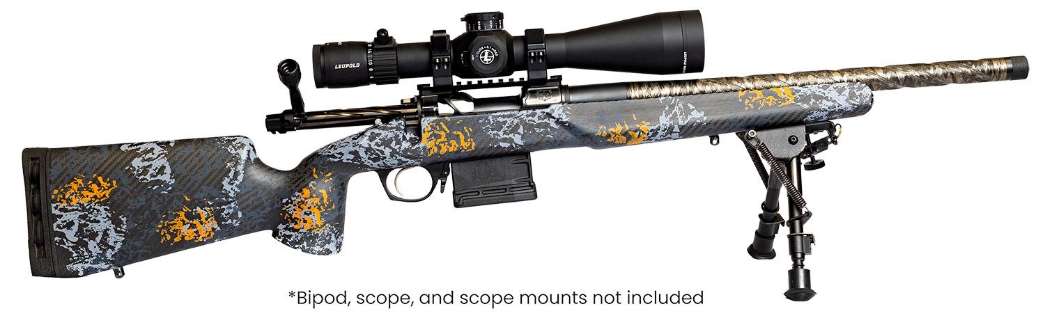 Horizon Firearms RF010A221814C18 Venatic Carbon 22 Creedmoor 18″ Fluted Threaded Barrel, Drilled & Tapped Receiver, Arca Rail Forend, Iota EKO Carbon Fiber Stock
