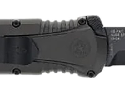 M&P Accessories 1219171 M&P  Compact 1.90″ OTF Plain Black Oxide Stainless Steel Blade, Gray/Black Aluminum Handle