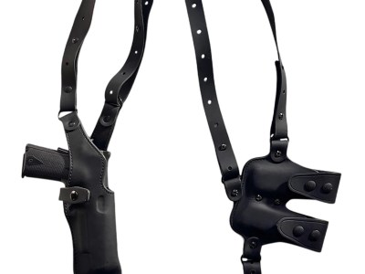 1791 Gunleather NSS2.1SBLVR  Optic Ready Shoulder Vertical Black Fits Glock 17 Right Hand