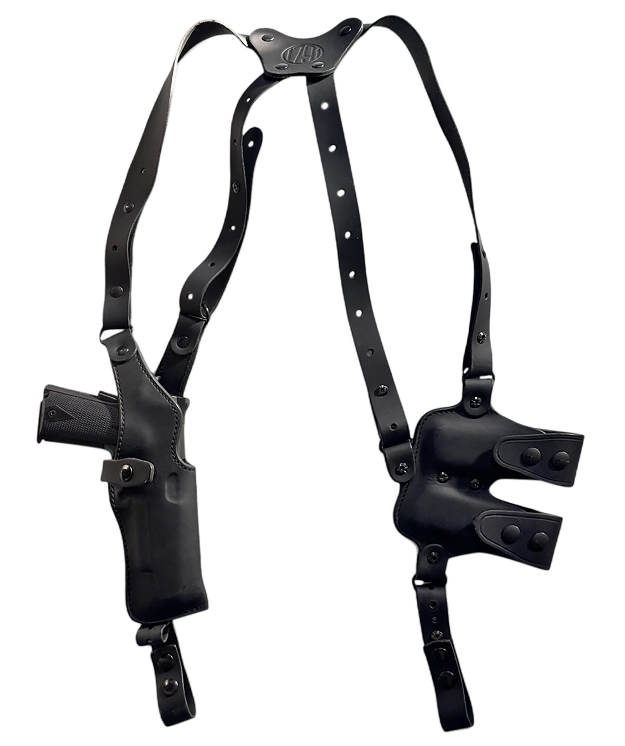 1791 Gunleather NSS2.1SBLVR  Optic Ready Shoulder Vertical Black Fits Glock 17 Right Hand