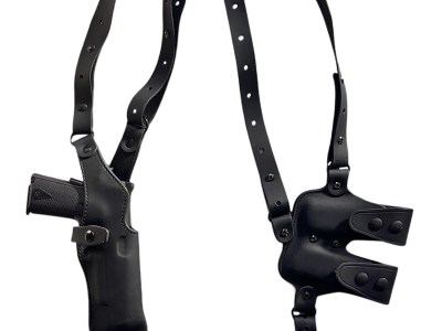 1791 Gunleather NSS2.4SBLVR  Optic Ready Shoulder Vertical Black Fits Sig P320 Right Hand
