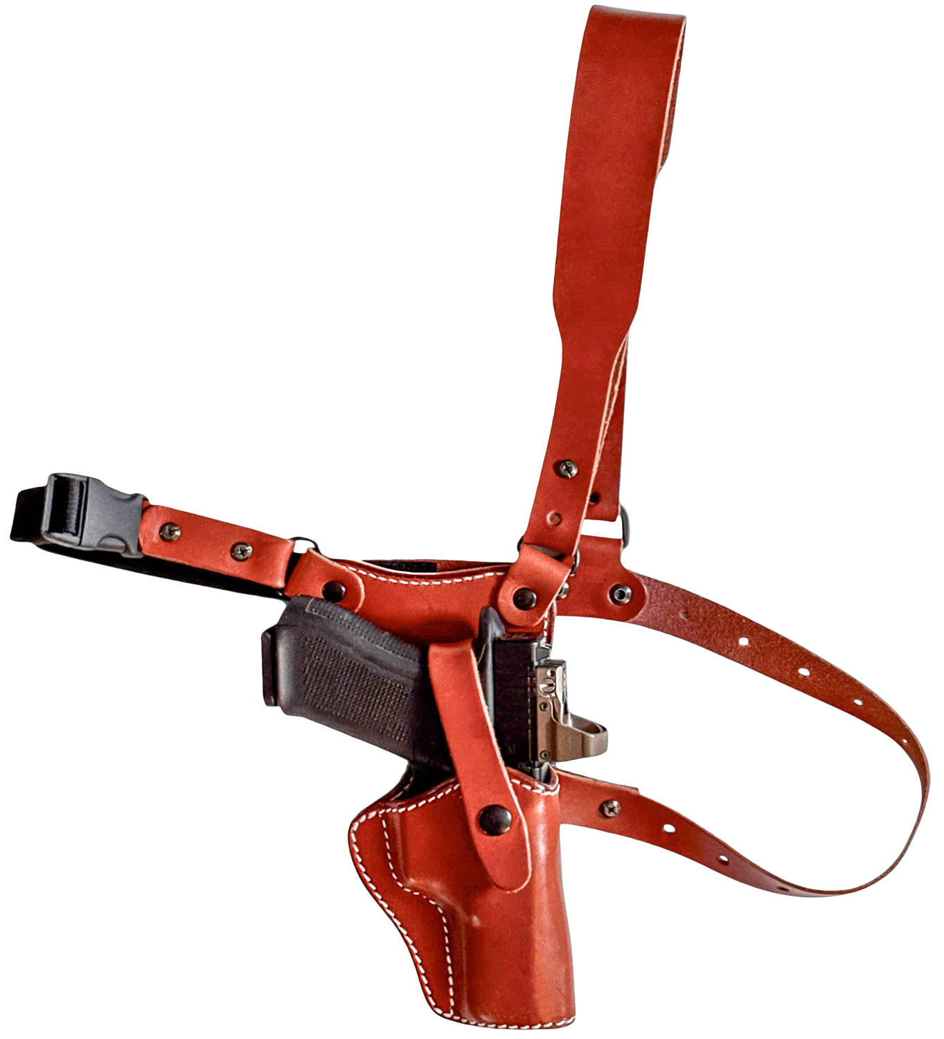 1791 Gunleather PFC2.1CBRR Optic Ready  Chest Brown Fits Glock 17 Right Hand