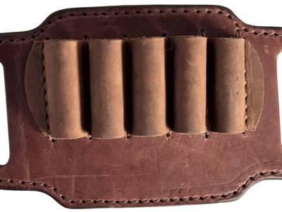 1791 Gunleather HNTABS12BRWA Ammo Belt Slide Brown Leather 12 Gauge
