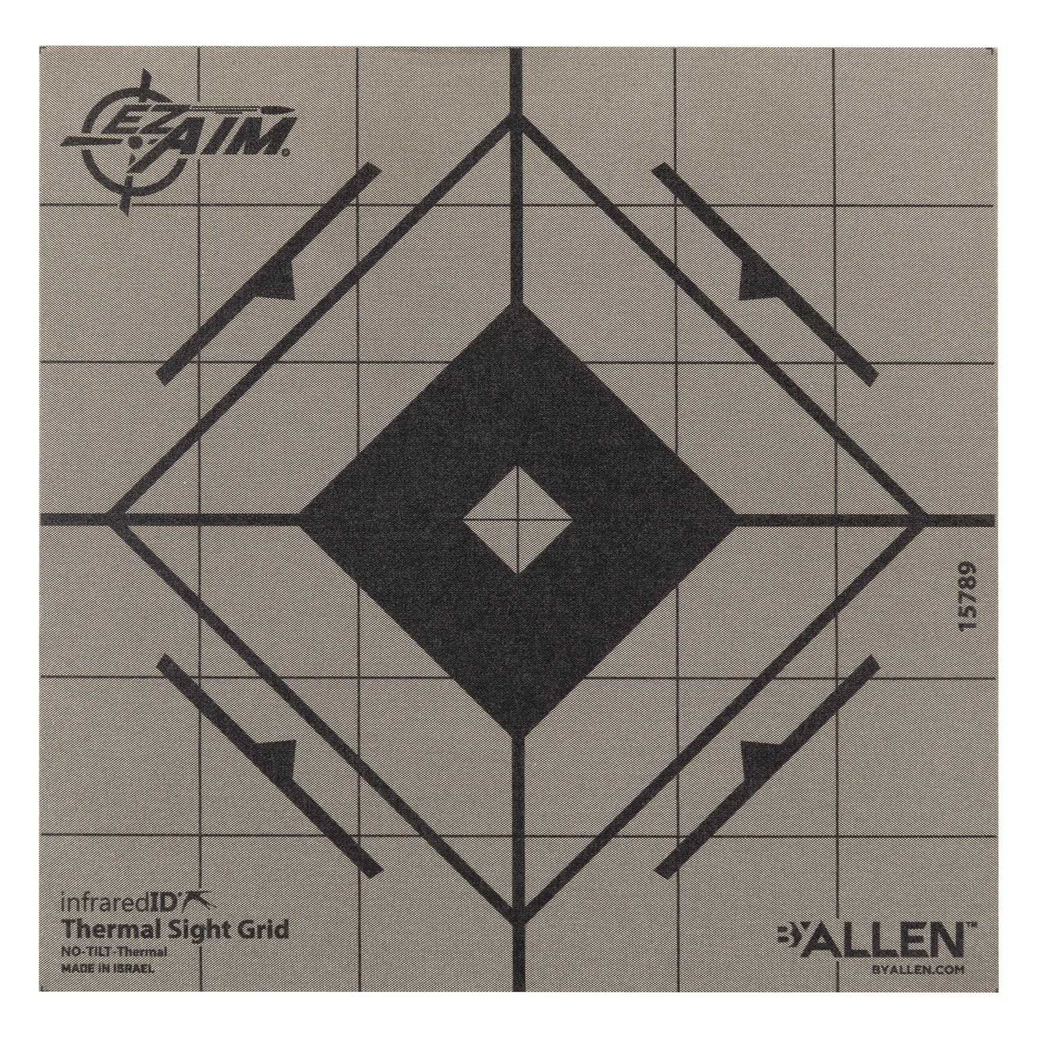 Allen 15789 Thermal Target  Sight-In Grid Hanging Paper 6″ x 6″ Black/Gray