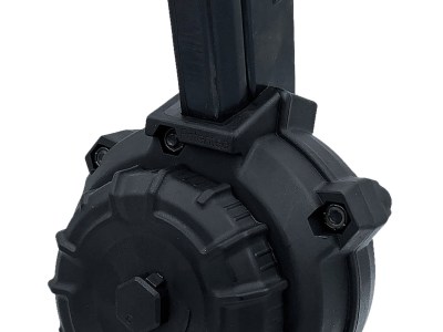 ProMag DRMA108   50rd Drum 6.8 SPC Fits AR-15 Black DuPont Zytel Polymer
