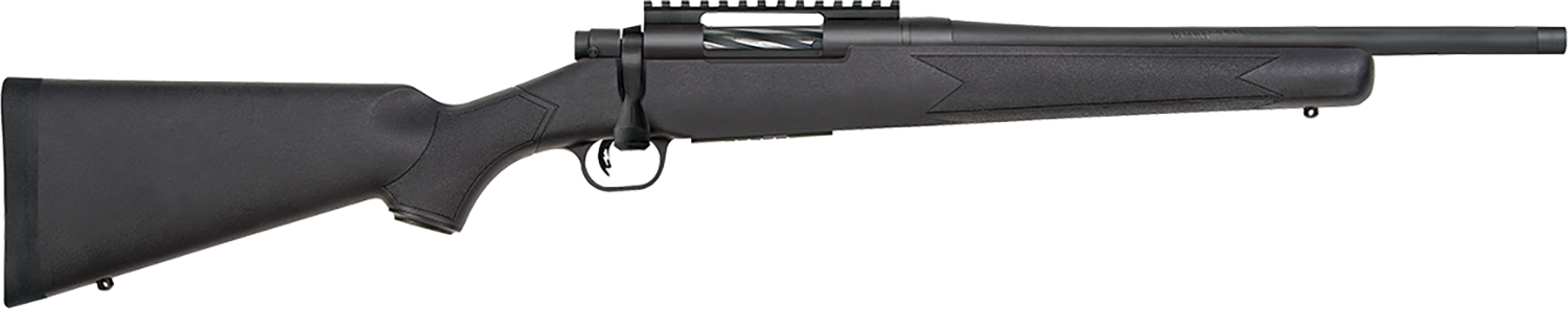 Mossberg 28229 Patriot Carbine 308 Win 5+1 16.25″ Matte Blued Threaded Bull Barrel, Matte Blued Picatinny Rail Receiver, Black Fixed Synthetic Stock