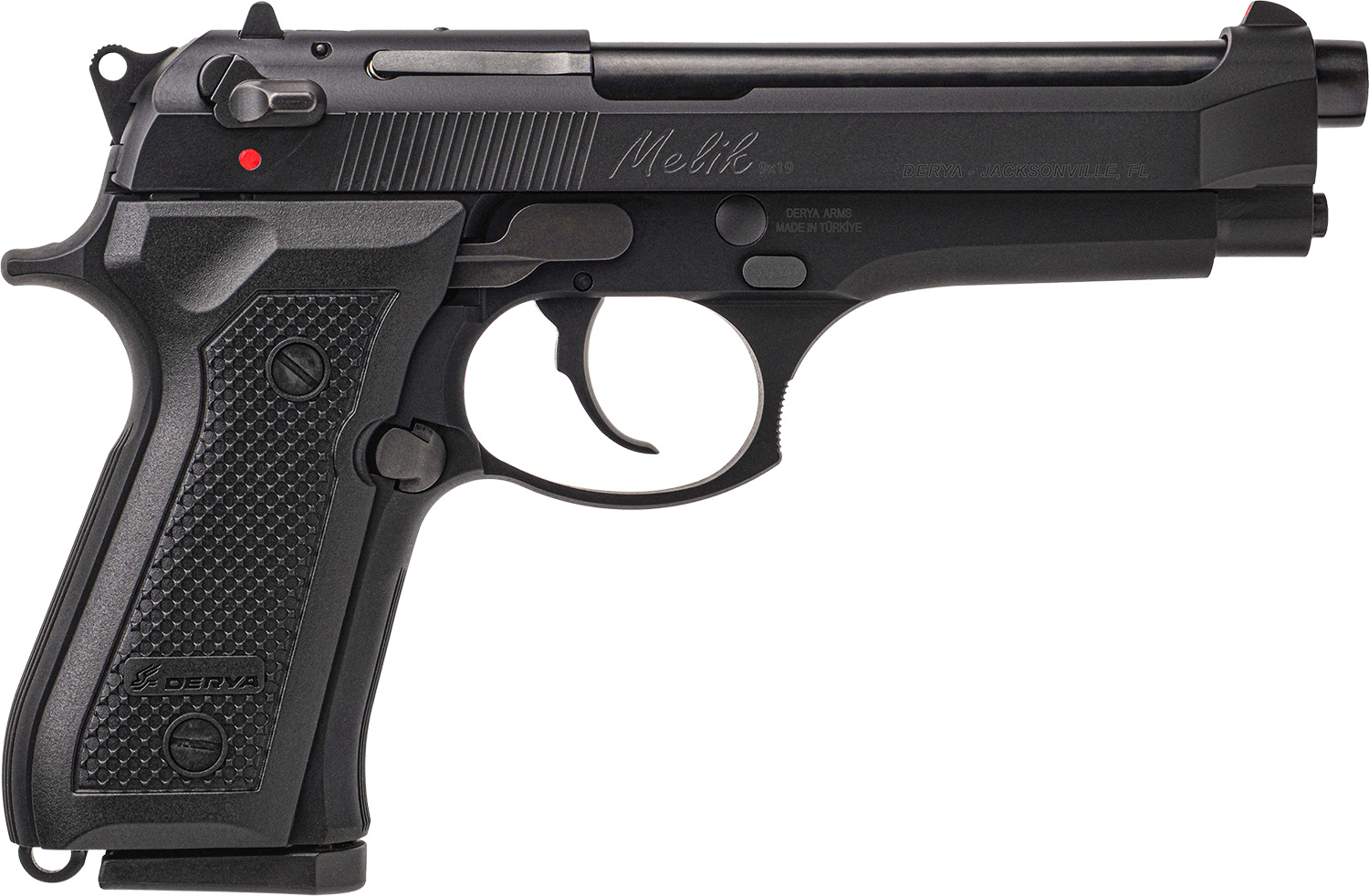 Derya Firearms 10LMELIK9TR Melik  9mm Luger 10+1 4.90″ Black Melonite Steel Barrel, Black Melonite Serrated Steel Slide,  Black Aluminum Frame, Black Polymer Grip