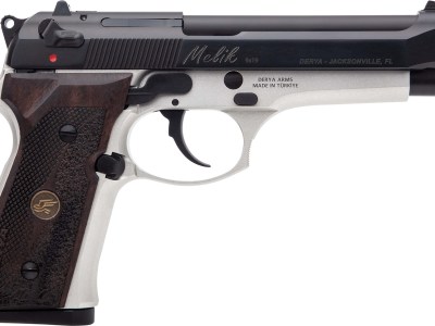 Derya Firearms 15LTTMELIK9TR Melik  9mm Luger 15+1 4.90″ Black Melonite Steel Barrel, Black Melonite Serrated Steel Slide, Silver Anodized Aluminum Frame, Dark Walnut Grip